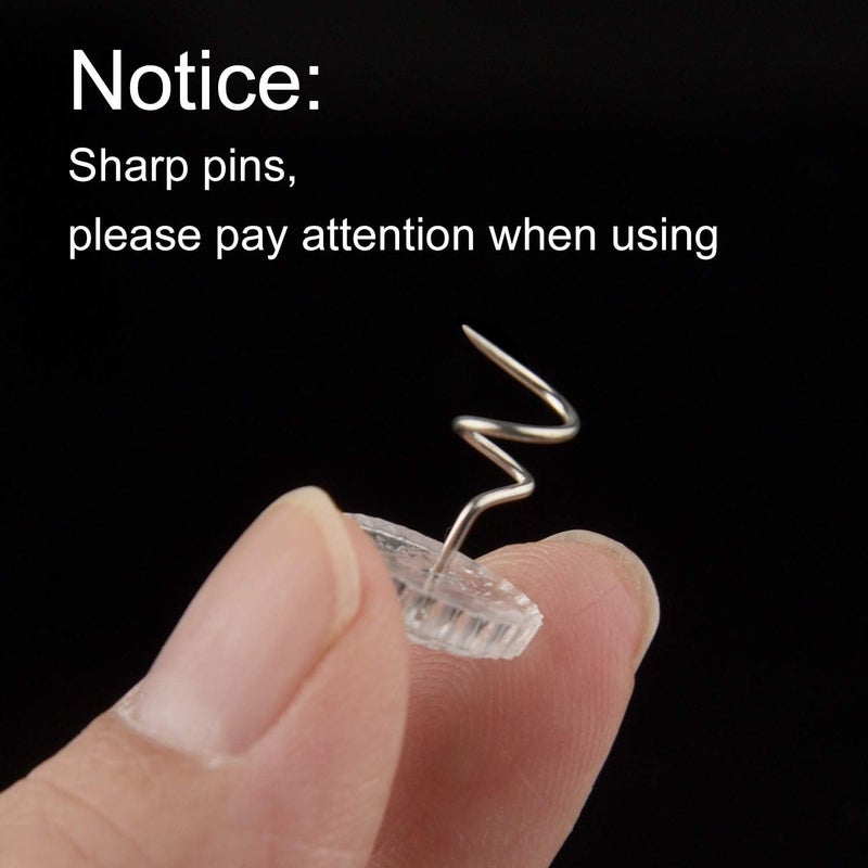 KUUQA Upholstery Twist Pins Clear Heads Bed Skirt Pin for Hold Slipcovers and Bedskirts Decoration, 50 Pcs - Image 3