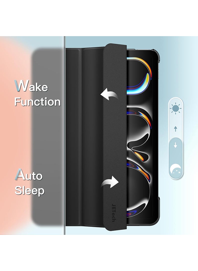 Theodor Protective Flip Case For Apple iPad Pro 11 (2024) With Trifold Stand Auto Wake Sleep Shockproof Cover Floral pattern - Image 5