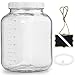 Folinstall Wide Mouth 1 Gallon Clear Glass Mason Jar with Lid, Heavy Duty Airtight Screw Lid with Silicone Gasket - - Image 2