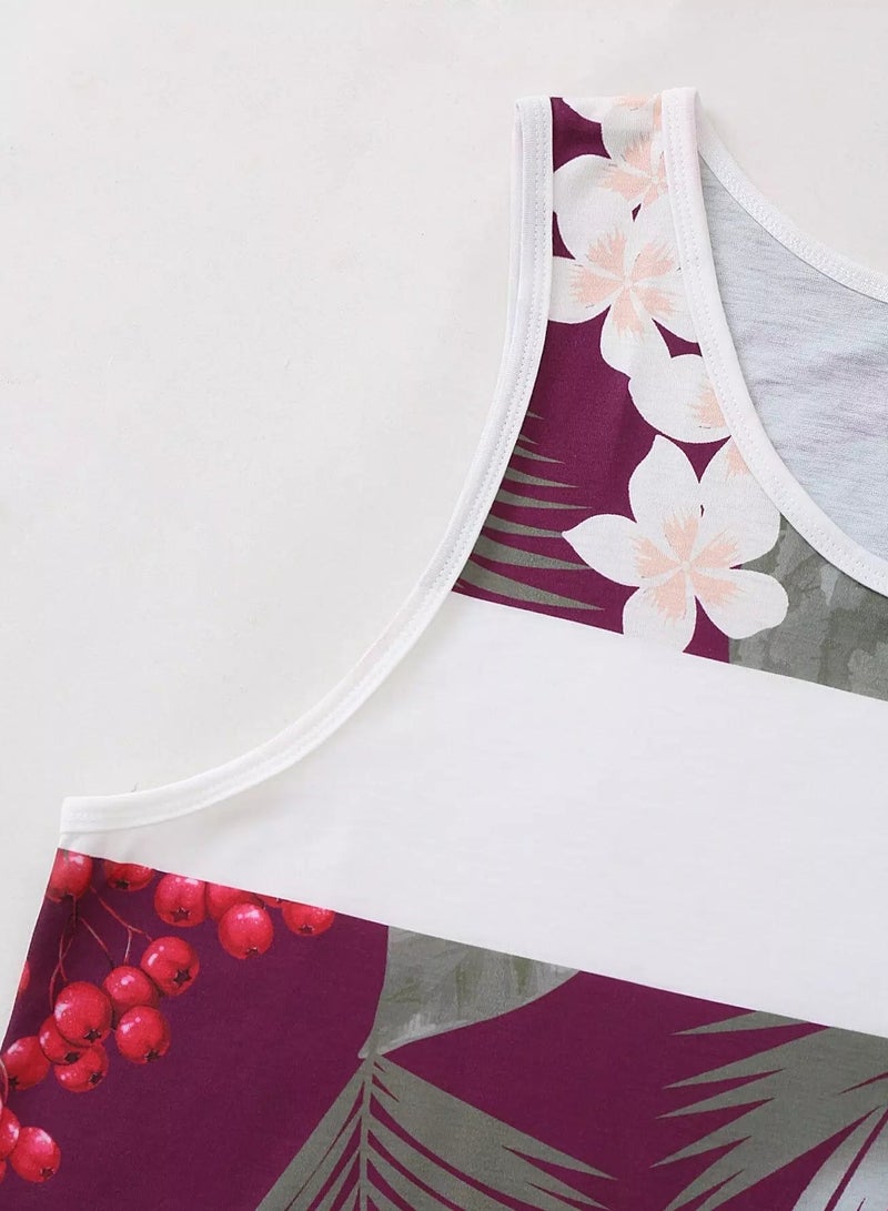 Men Tropical Print Tank Top - Image 3