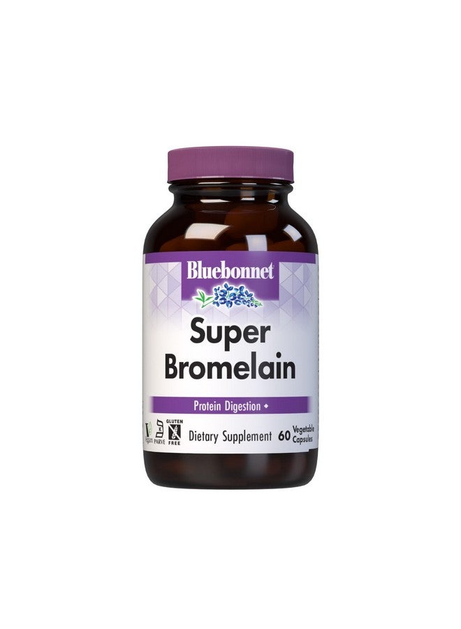 BlueBonnet Super Bromelain Vegetarian Capsules, 500 mg, 60 Count