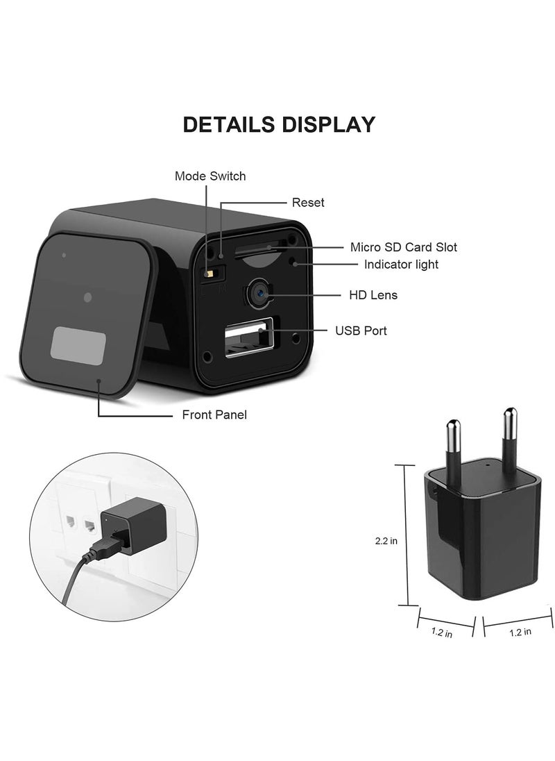IYZA IYZA WiFi Charger Camera Full HD 4k 1080p Video Recorder Work 24 Hours Watch Live in Phone Motion Detection Security Camera  - Image 2