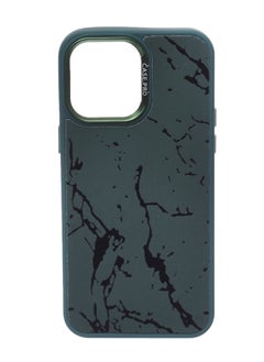 Silicone Back Phone Protection Cover With Amazing Design And Safety Edges For Iphone 14 Pro Max - Olive Black