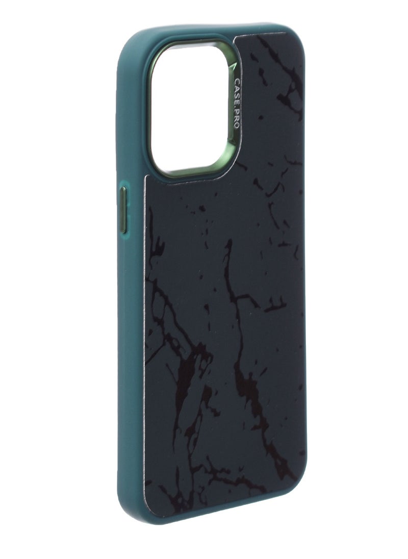 Generic - Silicone Back Phone Protection Cover With Amazing Design And Safety Edges For Iphone 14 Pro Max - Olive Black - Image 1