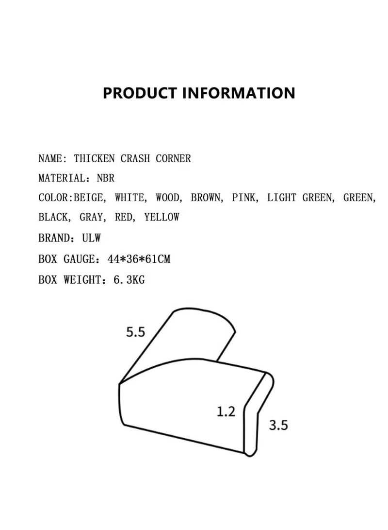 LDQ Baby Proofing Edge, Anti-Collision Strip, Corner Bumper, Home Furniture Anti-Collision Wall Sticker, Table Side Soft Cover, Protective Edge Wrap, Safety Protection Corner Wrap. - Image 2