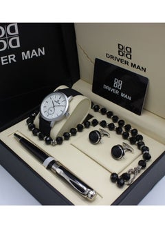 Men's leather watch set with IWC design, moving scorpion.. of four pieces