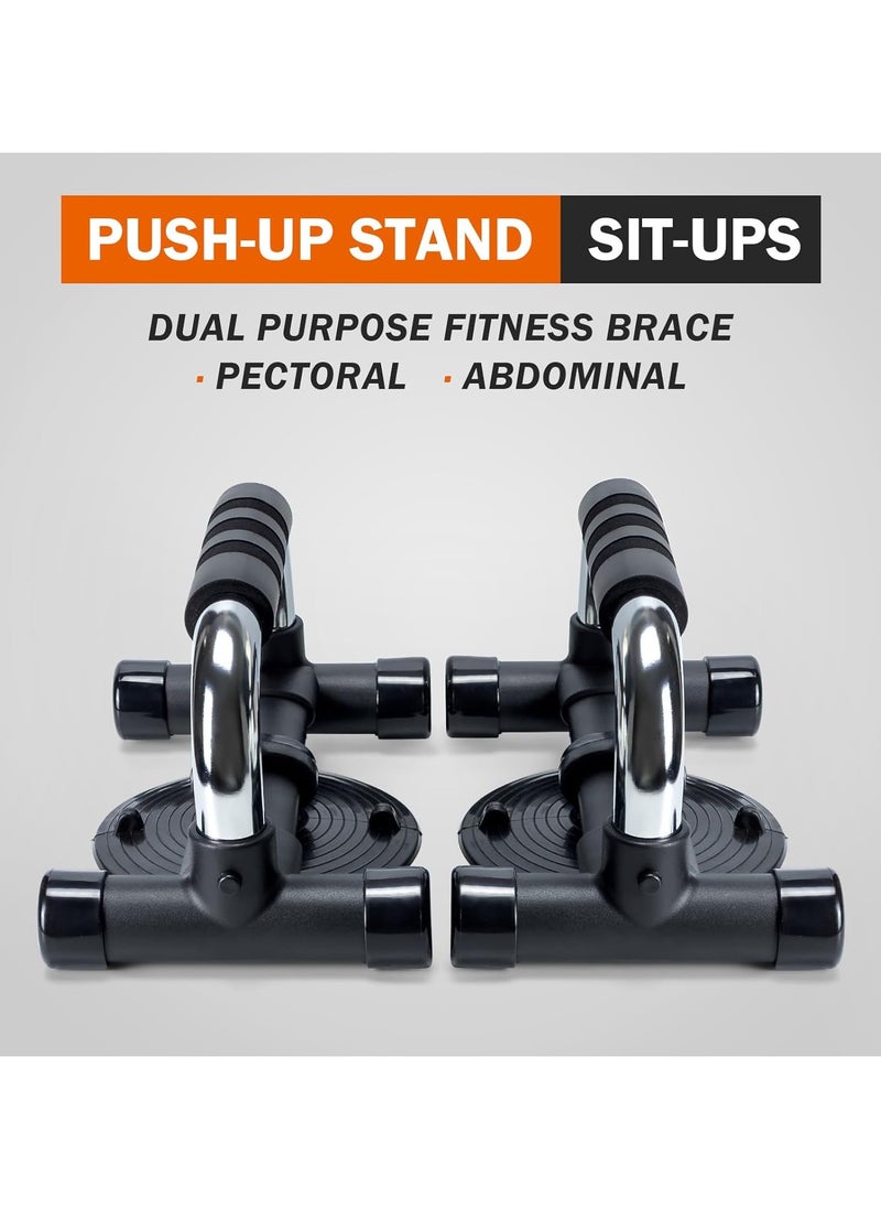 Generic - Push Up Bars, Push Up Stands with Suction Cup, Push Up Board with Non-Slip Foam Grips, Sturdy Structure Push Up Bars for Men and Women, Push Up Handles for Floor Workout, Strength Training(Silver Plated White) - Image 1