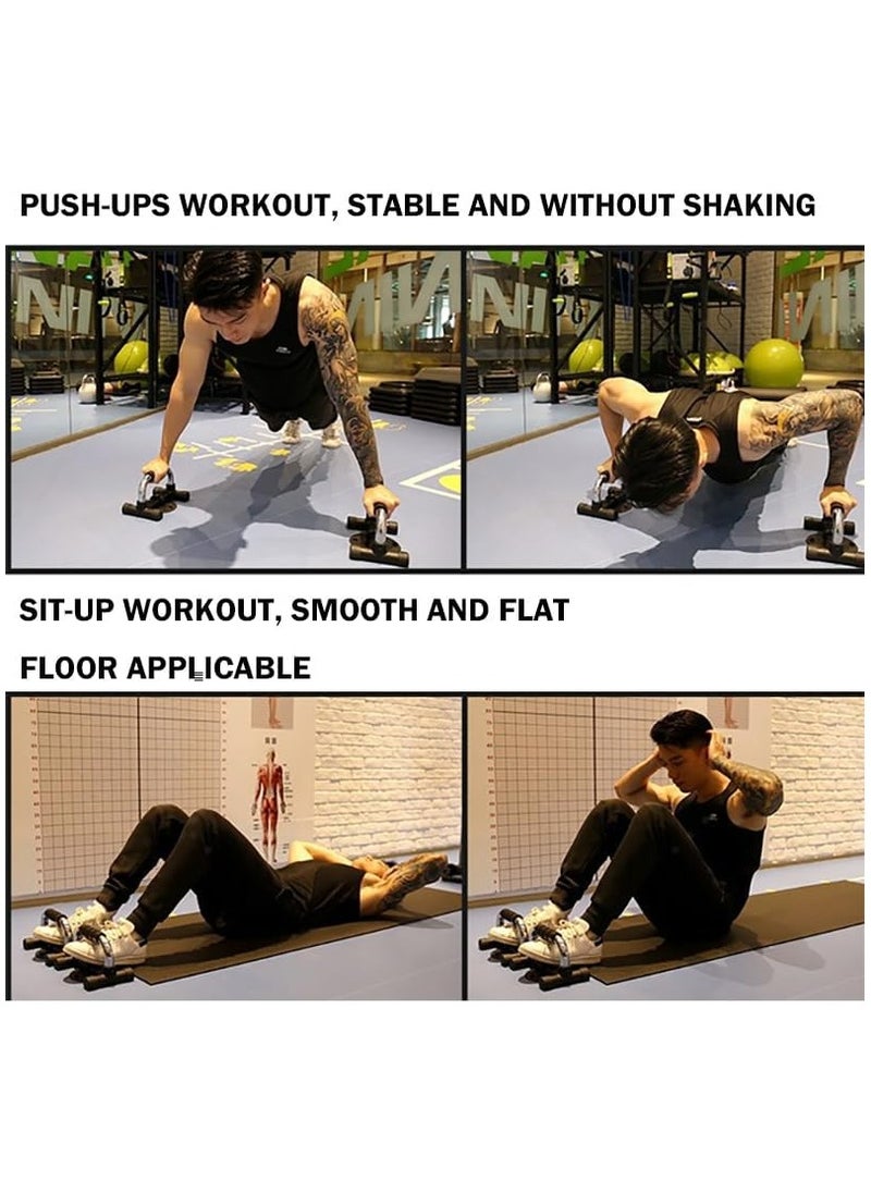 Generic - Push Up Bars, Push Up Stands with Suction Cup, Push Up Board with Non-Slip Foam Grips, Sturdy Structure Push Up Bars for Men and Women, Push Up Handles for Floor Workout, Strength Training(Silver Plated White) - Image 1