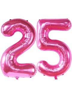KATCHON Hot Pink 25 Balloon Numbers 40 Inch ; Hot Pink 25 Birthday Balloons For Women ; Happy 25Th Birthday Decorations For Women ; Number 25 Balloon ; Pink 25 Year Old Balloon For 25Th Birthday  - Image 1