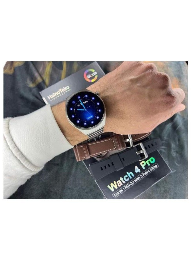 Haino Teko RW-32 Watch 4 Pro Smart Watch with High-Resolution AMOLED Display and 3 Straps - Image 4