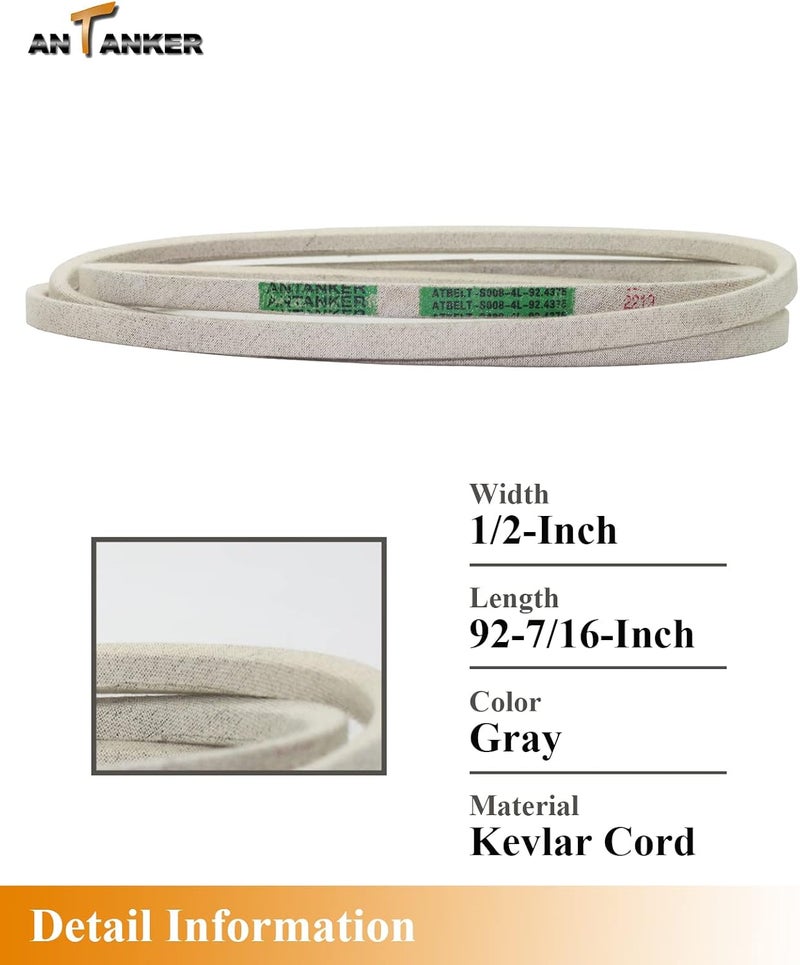 Antanker Drive V-Belt fit for 532130969, Replaces for Poulan/Husqvarna/Craftsman/AYP 130969 Belt, Replaces 592855201, 584444701, 92.45'' Kevlar Belt - Image 3