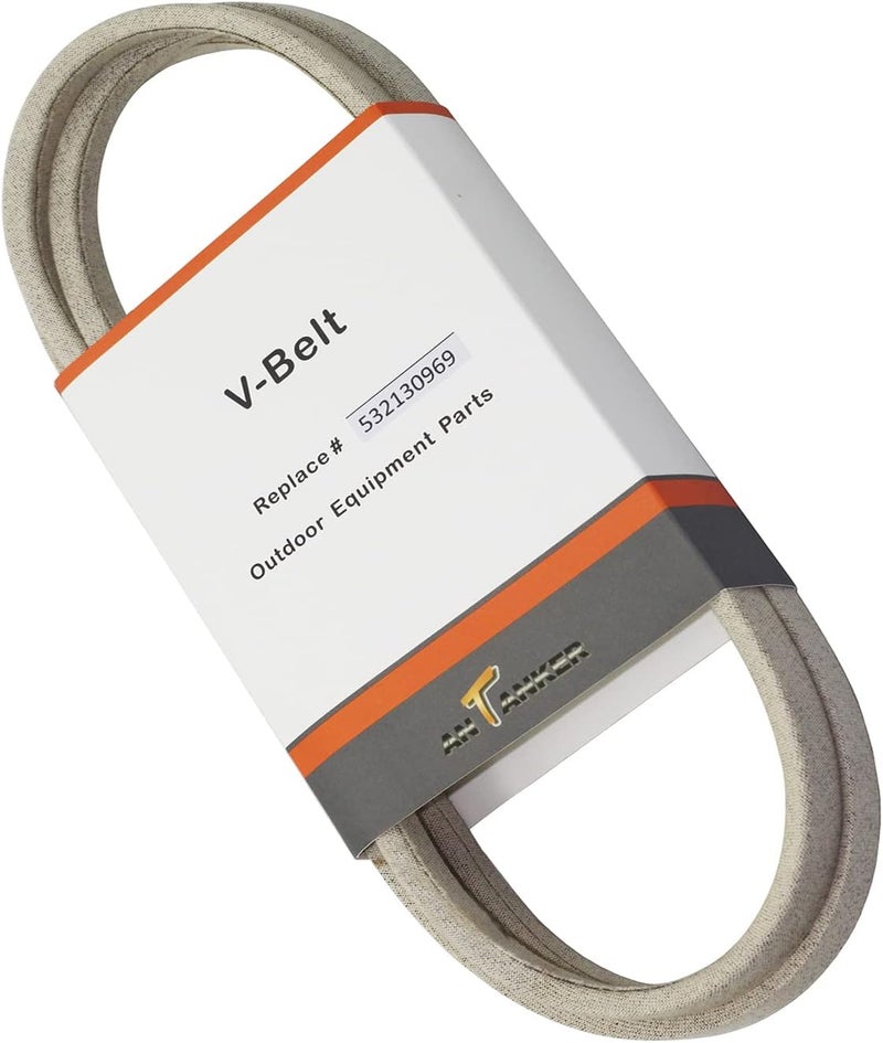 Antanker Drive V-Belt fit for 532130969, Replaces for Poulan/Husqvarna/Craftsman/AYP 130969 Belt, Replaces 592855201, 584444701, 92.45'' Kevlar Belt - Image 1