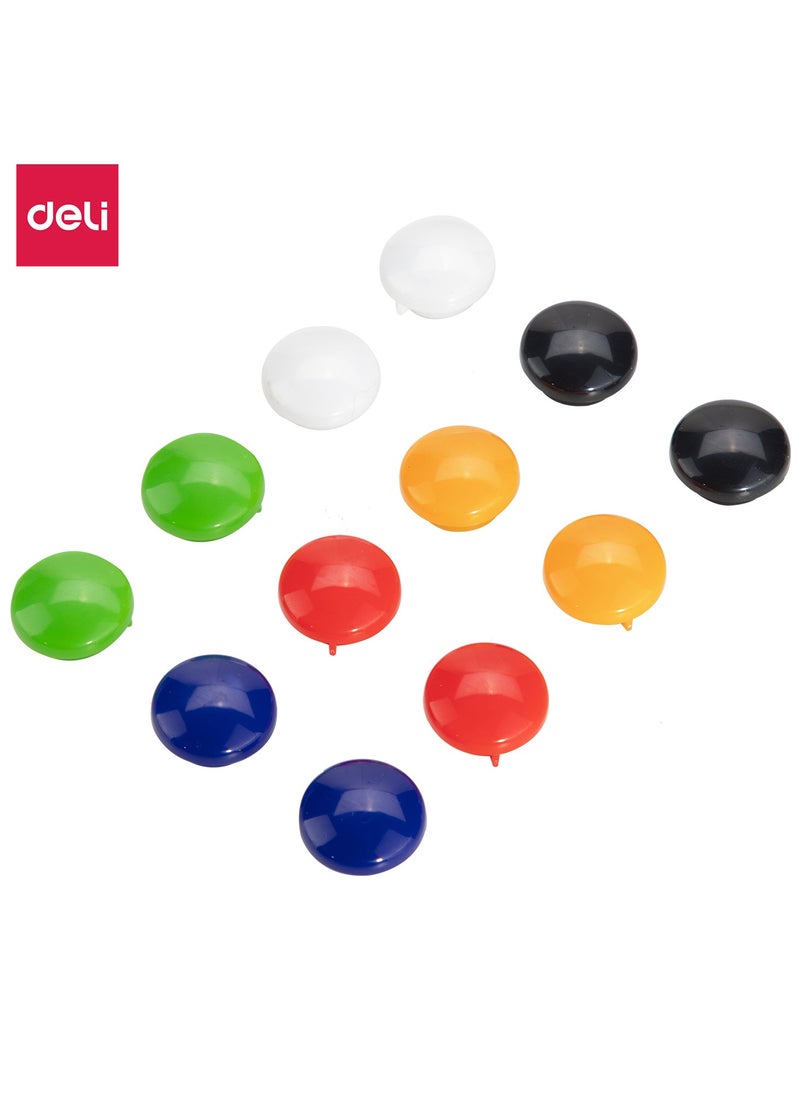 Deli Deli E7824 Magnetic Button Ø20mm - 12pcs - ideal for organizing on whiteboards or refrigerators  - Image 1