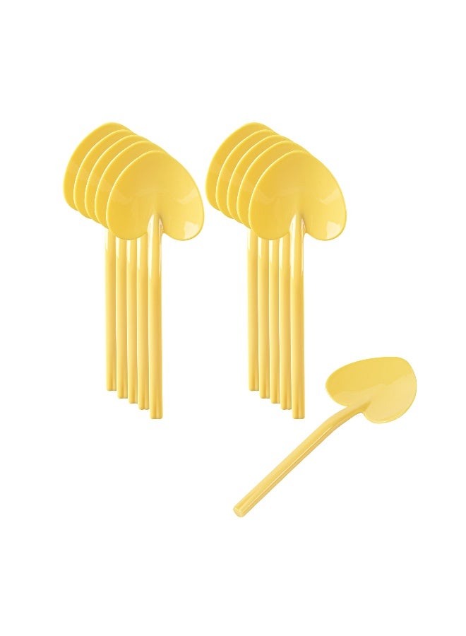 Restaurantware ملاعق قلبية 3.5 بوصة × 1.25 بوصة، 500 ملعقة بلاستيكية صغيرة قابلة للتصرف - على شكل قلب، للحلويات، ملاعق تذوق بلاستيكية صفراء للأطفال، للحفلات أو الفعاليات - Image 2