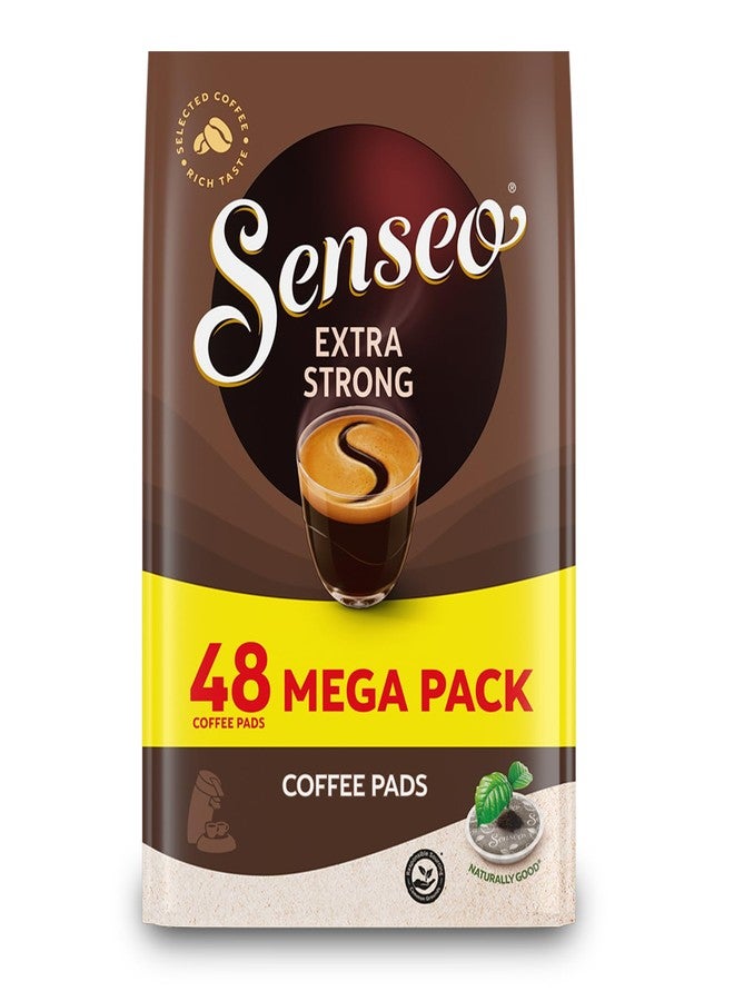 senseo كبسولات قهوة سينسيو فائقة القوة - 48 كبسولة (عبوة واحدة) - تحميص داكن بنكهة قوية وغنية وكريمة كثيفة - كبسولات قهوة للاستخدام الفردي متوافقة مع ماكينات سينسيو وبيليكوم - Image 1