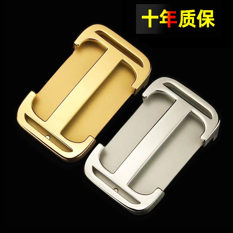 Ten-Year Warranty Stainless Steel Belt Buckle Men'S Smooth Buckle Letter Quality Steel Buckle Head A Special Offer - Image 1