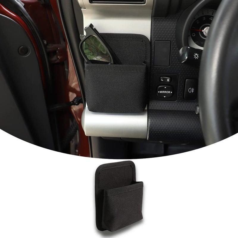 Generic Car Air Vent Storage Bag Fit for Toyota FJ Cruiser 20072021 Multifunction Organizer Pouch Storage Sunglasses Coin Key Card Case Black KiTen