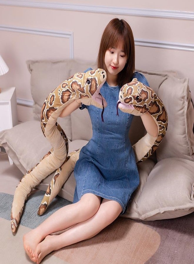 XICHEN DJUNGELSKOG 170 cm Large Plush Toy Cushion boa Constrictor, Glove Doll Snake-Shaped, high-Simulation Burmese Python Cushion - Image 5