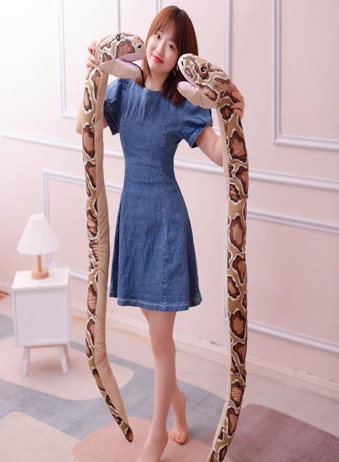 XICHEN DJUNGELSKOG 170 cm Large Plush Toy Cushion boa Constrictor, Glove Doll Snake-Shaped, high-Simulation Burmese Python Cushion - Image 3