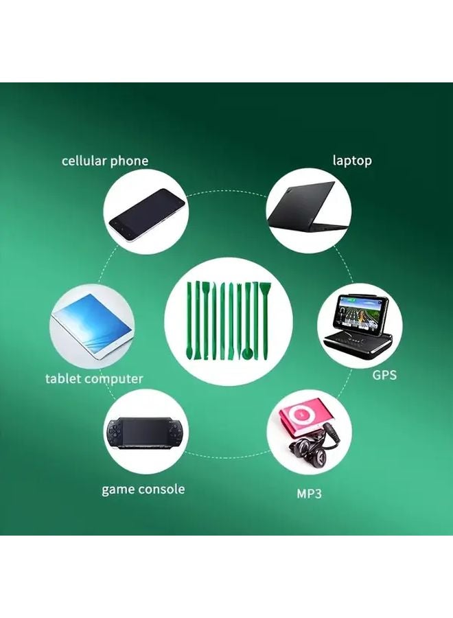 Green 10pcs Anti Static Plastic Prying Tools Set for Phone Laptop Repair - Image 3