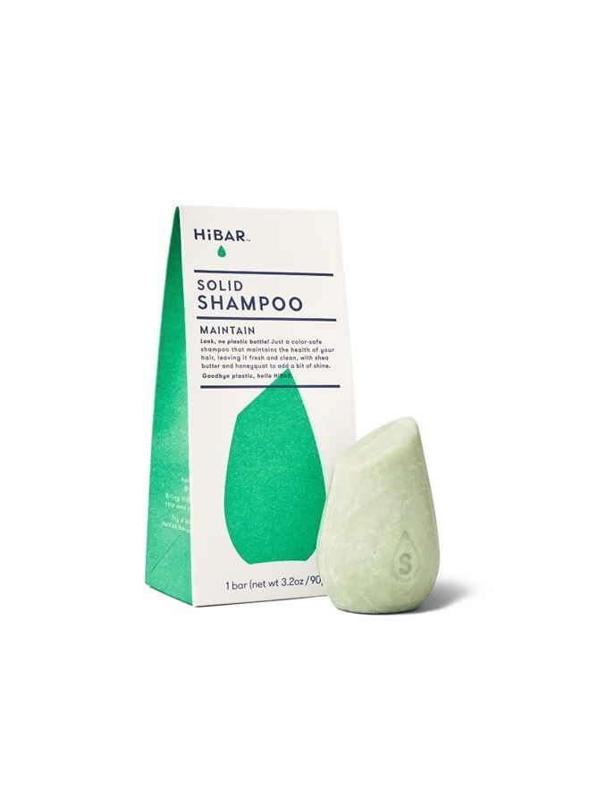HiBAR Shampoo Bar, All Natural Hair Care, Plastic Free, Made with Eco Friendly Ingredients, Travel Size, Color Safe, Solid Sustainable Bars, Zero Waste (Maintain) - Image 1