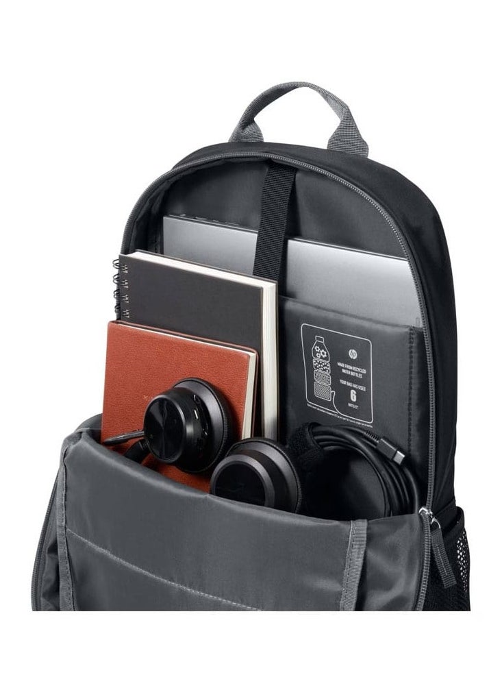 إتش بي HP 15.6-inch Laptop Backpack - 9W0Z7AA - Gray  - Image 3