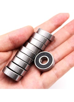GNAFOTU Ball Bearing, 10 Pcs 608-2RS Industrial Bearings, Double Rubber Deep Groove Rolle Bearing, Miniature Ball Bearings for Motor, Skateboards, Inline Skates, Scooters (8*22 *7mm)  - Image 2