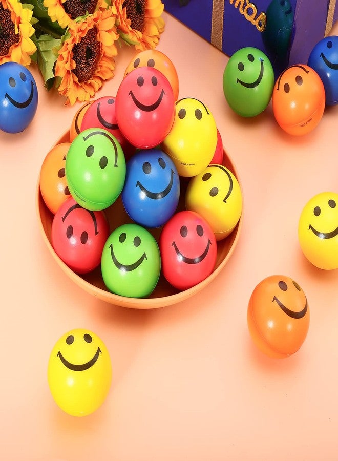 Tivcck 24 Pack Stress Balls Bulk,2.5 Inch Face Squeeze Balls,Smile Face Stress Balls,Party Favor Soft Balls,Stress Relief Balls for Finger Exercise School Carnival Reward,Assorted Colors Random - Image 4