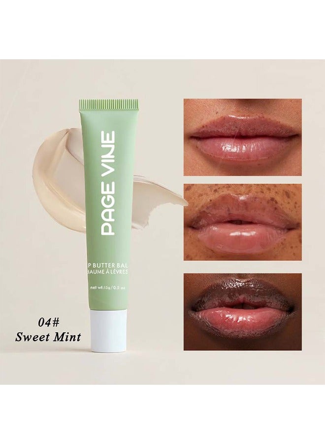 PAGE VINE Lip Butter Balm - Lip Conditioning Lip Mask and Lip Balm for Instant Moisture, Shine and Hydration - Sheer-Tinted, Soothing Lip Care #04 - Image 2