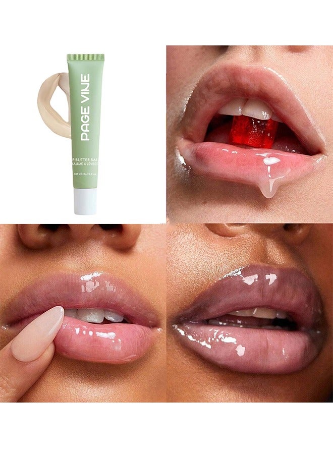 PAGE VINE Lip Butter Balm - Lip Conditioning Lip Mask and Lip Balm for Instant Moisture, Shine and Hydration - Sheer-Tinted, Soothing Lip Care #04 - Image 4