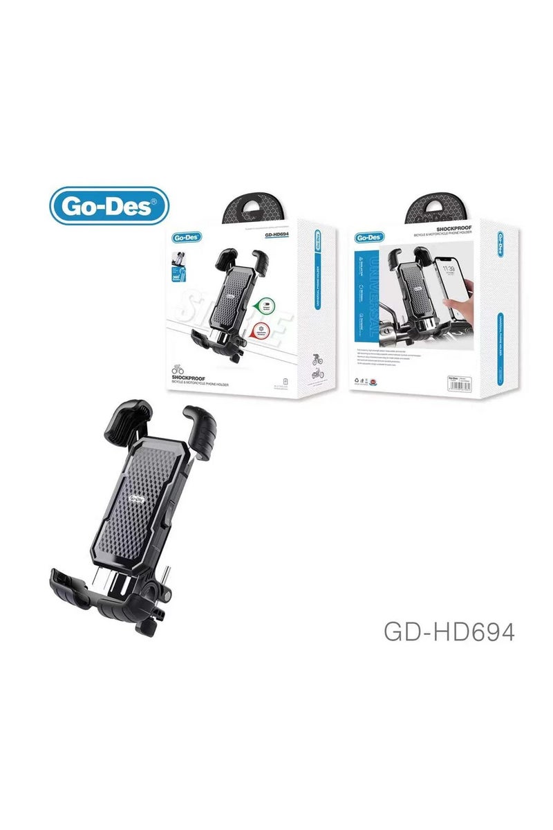 GO-DES 360 Degree Phone Holders Shockproof Motorcycle Bicycle cell phone holder soporte de celular para moto motorcycle phone mount shockproof phone bike holder