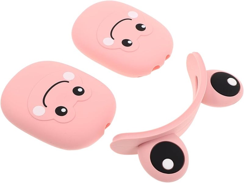 Artibetter Silicone Scratch Ear Pad Headband Cover Lightweight Travel Friendly Pink - Image 2