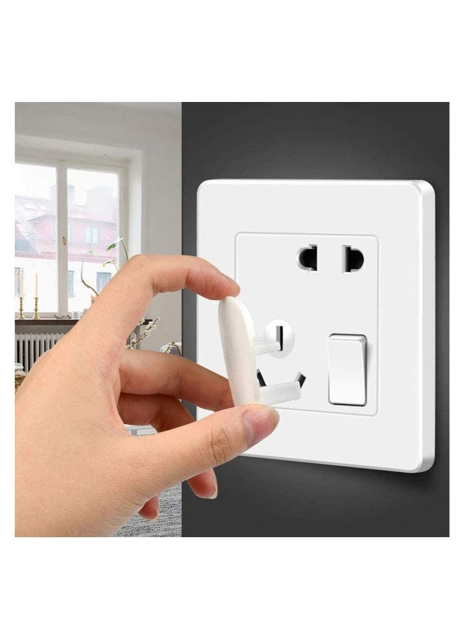 12 Pieces White Socket Covers, Child Safety Electrical Outlet Socket Protectors Plug Covers Safety Outlet Caps  for Children At Home and School  - Image 2