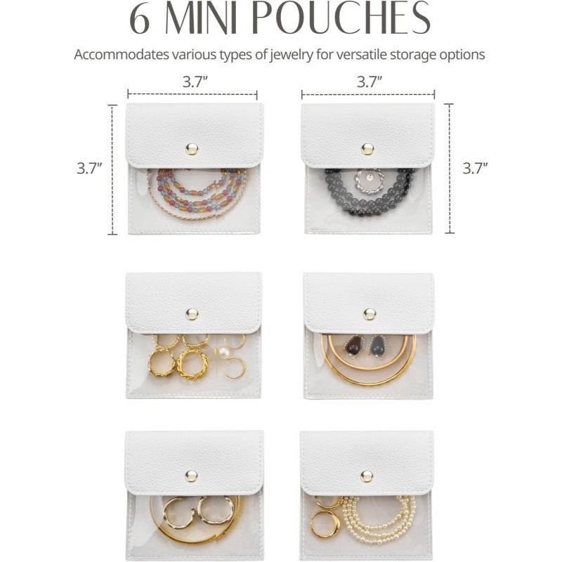 New Ready-Made Small Zipper Bag Cosmetics Bag Jewelry Cosmetics Bag Necklace Jewelry Watch Cosmetics Bag Set of 6 - Image 3