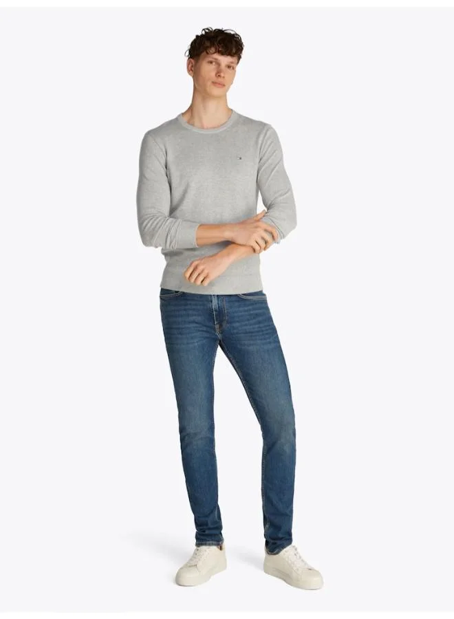 TOMMY HILFIGER Flag Embroidery Crew Neck Jumper