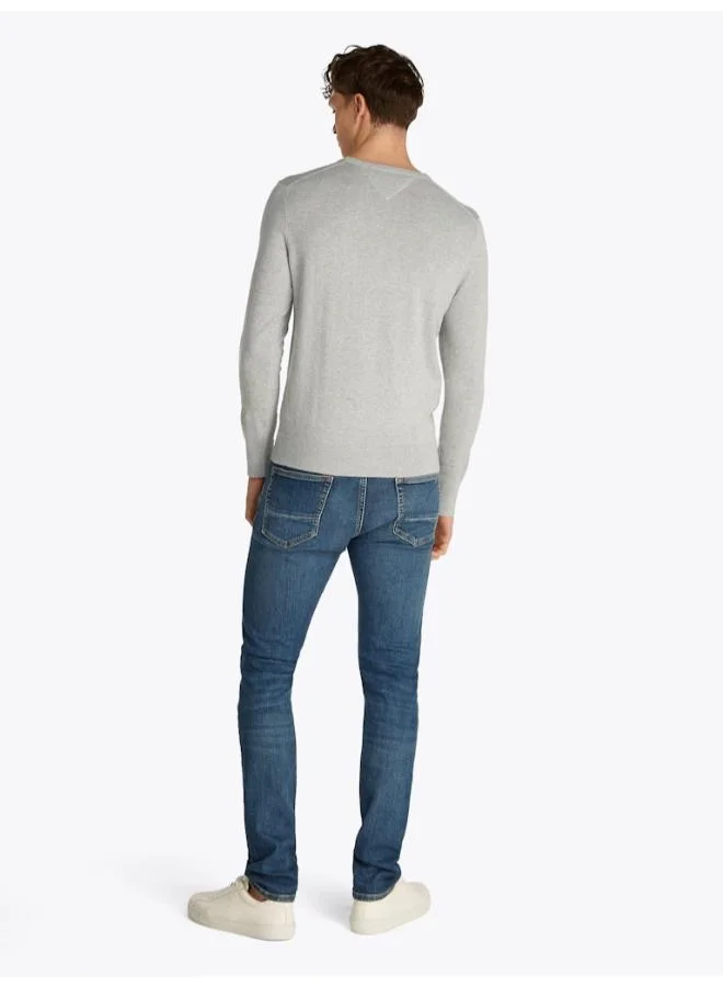 TOMMY HILFIGER Flag Embroidery Crew Neck Jumper