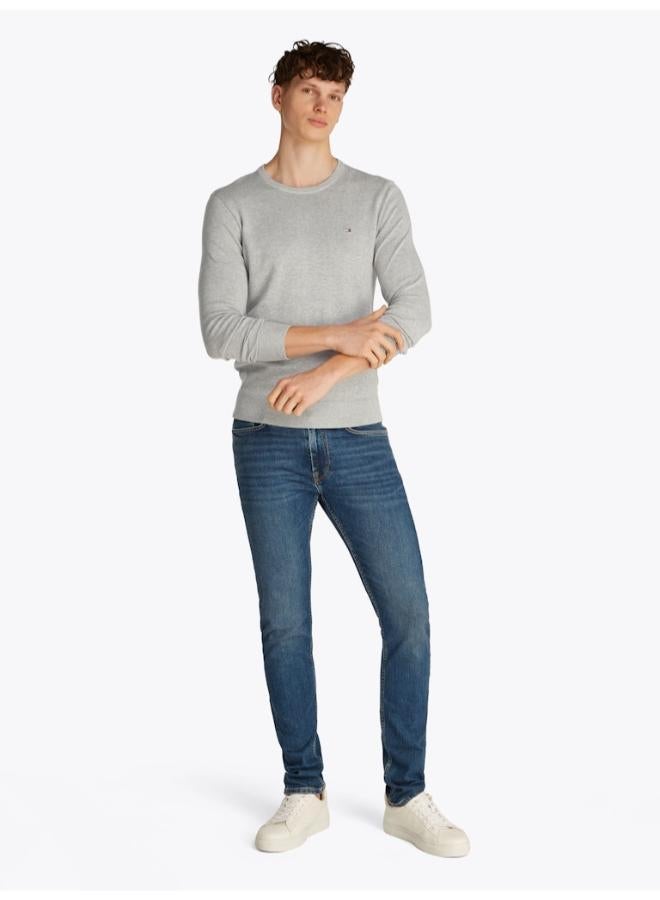 TOMMY HILFIGER Flag Embroidery Crew Neck Jumper - Image 4