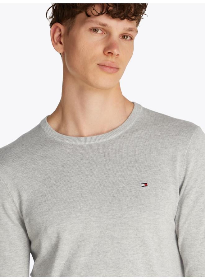 TOMMY HILFIGER Flag Embroidery Crew Neck Jumper - Image 3