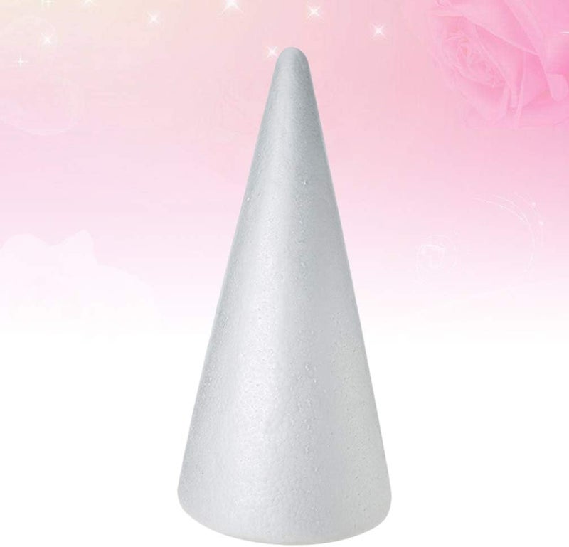 DIY Foam Cones 12PCS White Styrofoam Cone Christmas Tree Foam Craft Foam Supplies for DIY Craft Project Christmas Table Centerpiece 4.72X2.17In - Image 3