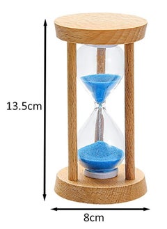 Sand Timer, 15 minutes Wood Base Hourglass Sandglass Clock for Childrens Teeth Brushing Kitchen Cooking Game School Office Home Decoration (15 min, Wood/Blue) - pzsku/Z9561E3235375B9586FA9Z/45/_/1725455682/ccbebcfa-2297-4b28-a554-162bea20b2ba