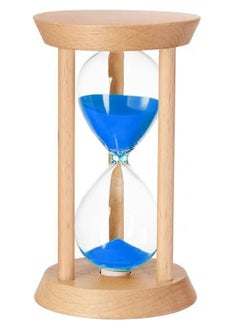 Sand Timer, 15 minutes Wood Base Hourglass Sandglass Clock for Childrens Teeth Brushing Kitchen Cooking Game School Office Home Decoration (15 min, Wood/Blue) - pzsku/Z9561E3235375B9586FA9Z/45/_/1725455733/7d251d98-f65b-4322-a788-a95ed51ef81b