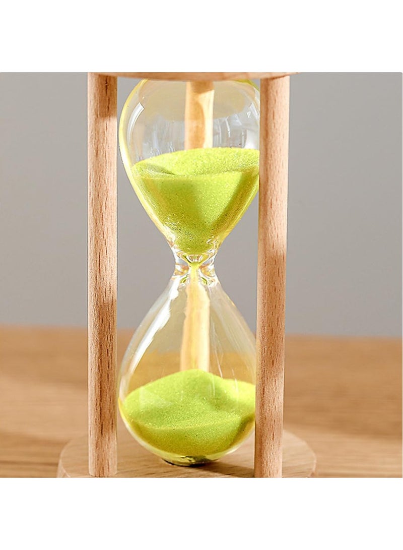 Rubik Sand Timer, 15 minutes Wood Base Hourglass Sandglass Clock for Childrens Teeth Brushing Kitchen Cooking Game School Office Home Decoration (15 min, Wood/Blue)  - Image 2
