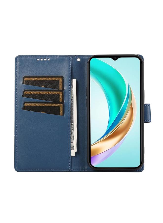 S-TOP Case For Honor X9c Global / Magic7 Lite PU Genuine Leather Texture Embossed Line Phone Case - Image 4