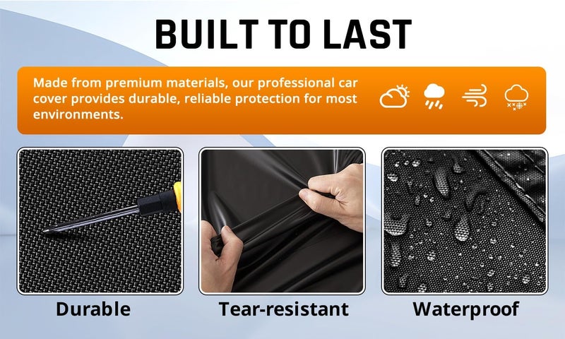 AltoCover Heavy Duty Waterproof Car Cover for SUVs (196-201 inch) - All Weather Protection - Image 3