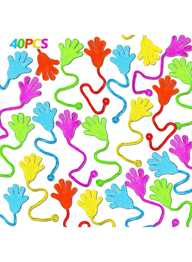 اتش واي 40 قطعة من الأيدي اللزجة اللامعة للأطفال ، ألعاب صغيرة قابلة للتمدد للأيدي اللزجة ، هدايا الأحفالات ، خدمة طاولة الحفلات ، مجموعة هدايا للحفلات للأطفال ، تقاليد العطلات ، تململ تمدد شديد ، ألعاب تململ ممتعة للأطفال - Image 1
