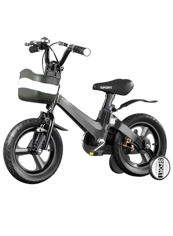 XiuWoo Children's Bicycle Boy Magnesium Alloy 3-10 Years Old Little Boy Girl 12 inch Bicycle Baby Middle and Large Kids Bike 