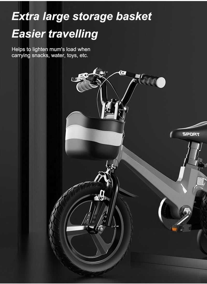 XiuWoo - Children's Bicycle Boy Magnesium Alloy 3-10 Years Old Little Boy Girl 12 inch Bicycle Baby Middle and Large Kids Bike - Image 1
