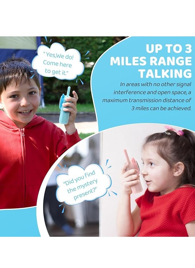MOCOM Kids Walkie Talkies - Built-in 400mAh Rechargeable Battery, 8 Channels, VOX Function, LED Flashlight, 3-Mile Range for Boys & Girls Aged 3-12, Perfect for Outdoor Adventures & Indoor Play  - Image 5