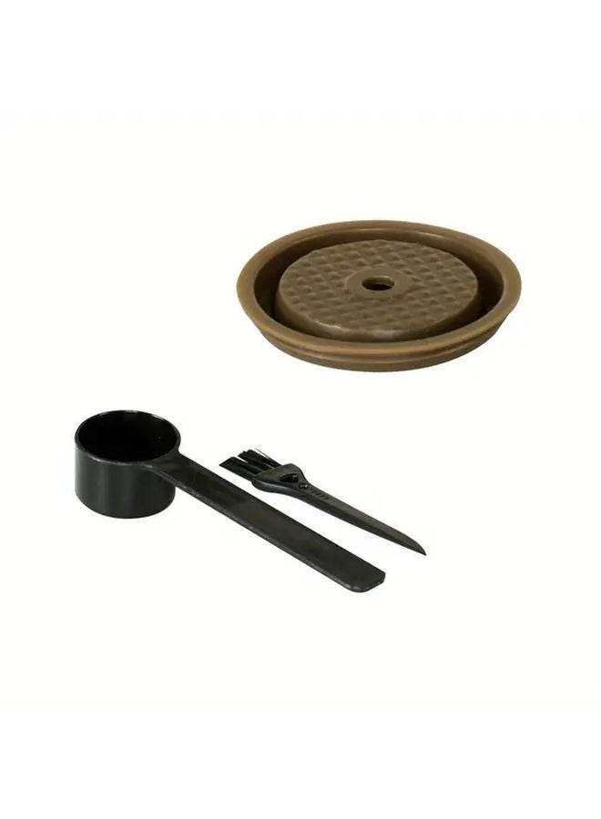 غطاة سيليكون قابلة لإعادة الاستخدام من فيرتو 1 قطعة سوداء متوافقة مع كبسولات متنوعة - Image 1