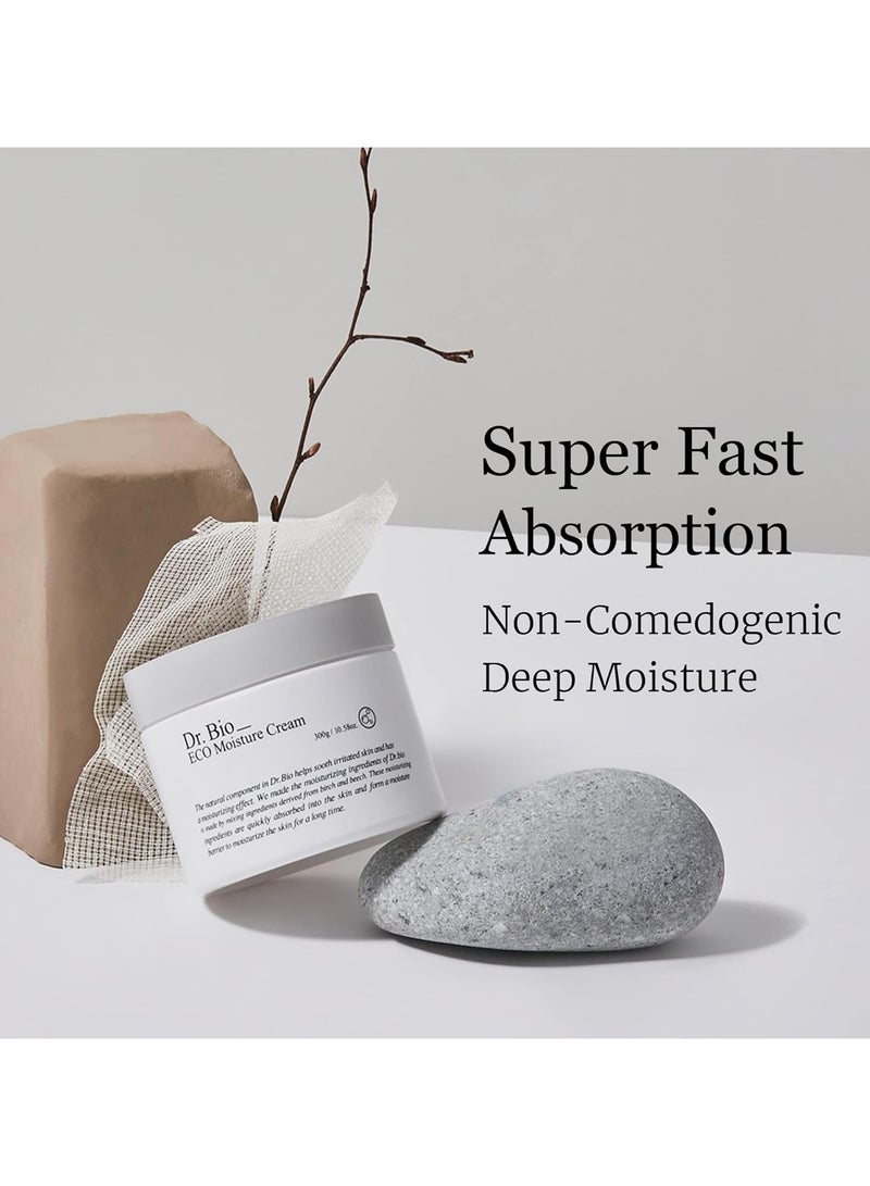 Dr.Bio Korean Eco Moisture Cream 300g – Face & Body Daily Moisturizer with Shea Butter, Ceramide & Rose Water – Korean Skincare - Image 2